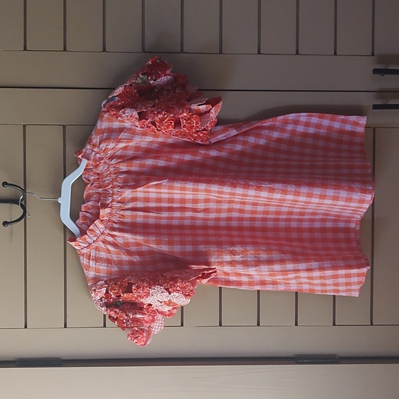 THML Quilted Gingham Sleeve Top size XS - Picture 3 of 9